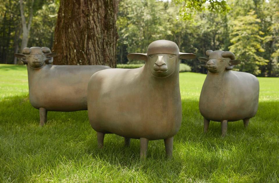 These moutons certainly have chops—this family of three sold for $2.42 million at Sotheby's.
