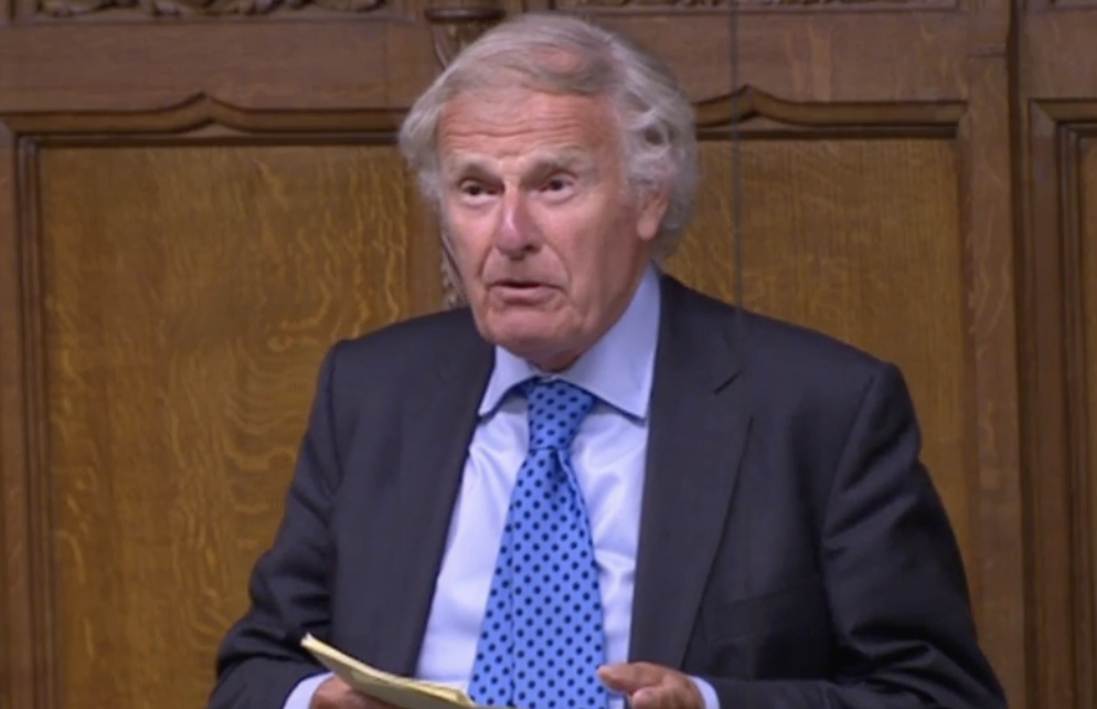 Sir Christopher Chope speaks out against divorce law reform in the Commons on Wednesday. (Parliamentlive.tv)