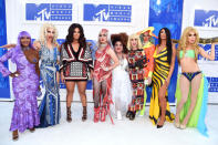 <p>The most iconic moments in MTV VMAs history just came back courtesy of the cast of <i>RuPaul’s Drag Race. (Photo: Getty Images)</i></p>