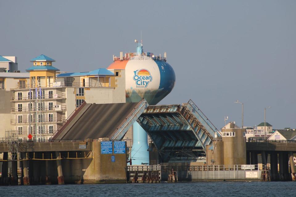 The Route 50 bridge opens to marine traffic on Aug. 22, 2019 in Ocean City.