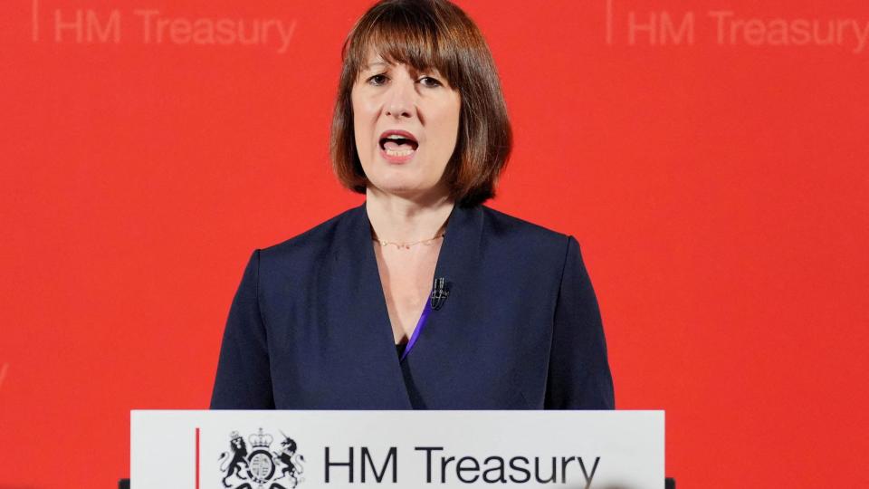 Chancellor Rachel Reeves delivers a speech at the Treasury