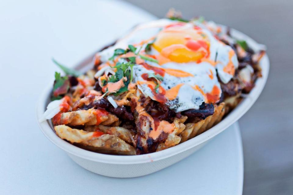 Bulkogi Korean BBQ has opened a brick & mortar at the new Boxyard RTP. The restaurant has menu favorites including kimchi French fries topped off with an egg.