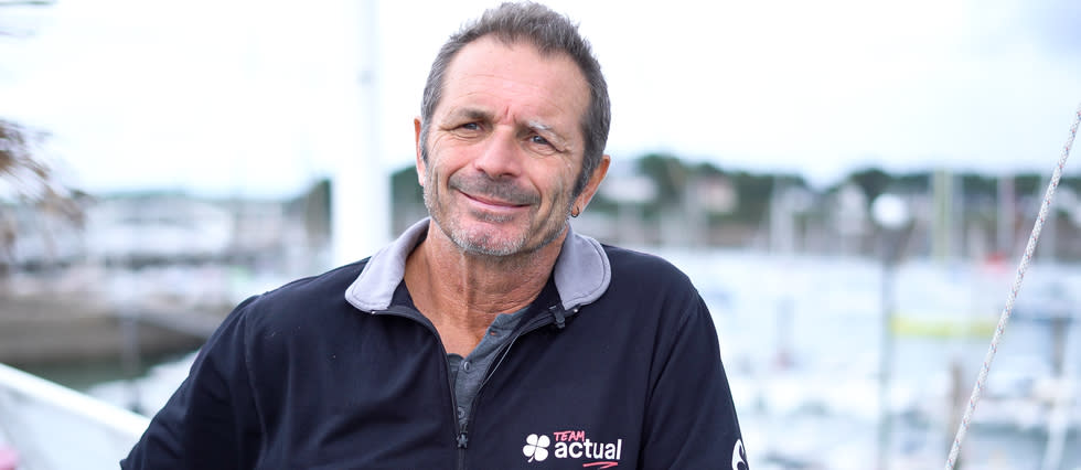 Yves Le Blevec a pris le départ de la Route du rhum à bord de son Ultim Actual 3.  - Credit:Guillaume Paret