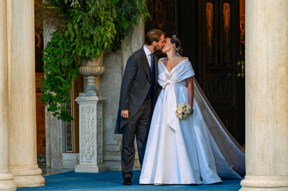 Prince Philippos and Nina Flohn at their wedding