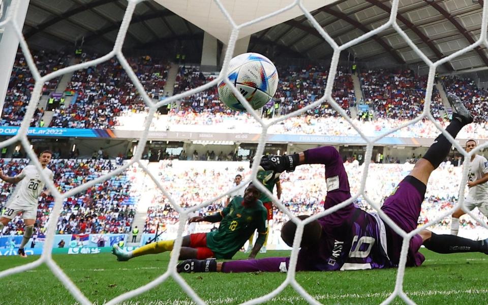 Serbia's Sergej Milinkovic-Savic scores their second goal - REUTERS