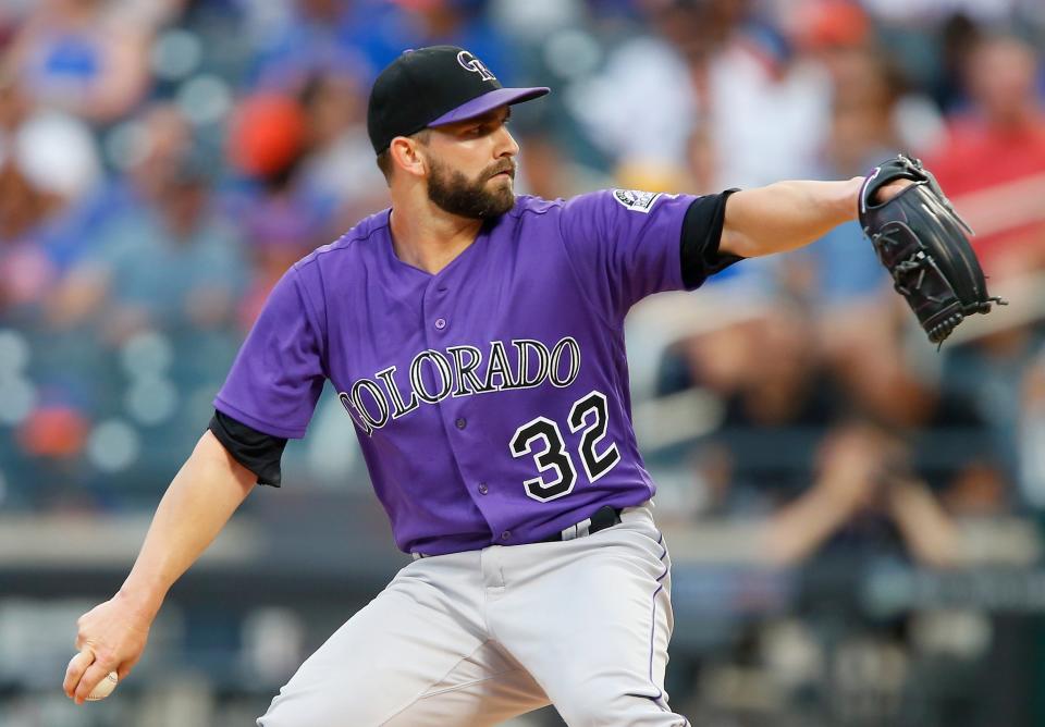 福岡軟體銀行鷹網羅前大聯盟強投Tyler Chatwood。(Photo by Jim McIsaac/Getty Images)