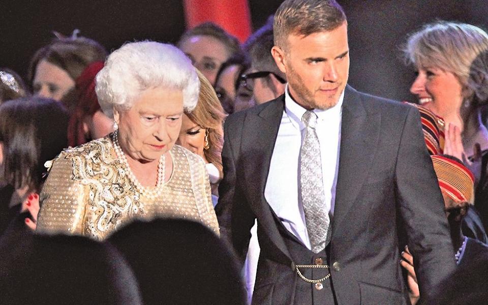 Barlow with the Queen during her Diamond Jubilee concert  - Getty Images 