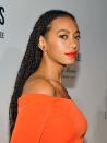 <p>Anything Solange does to her hair looks cool, but these sleek braids have to be one of our favorites. </p>