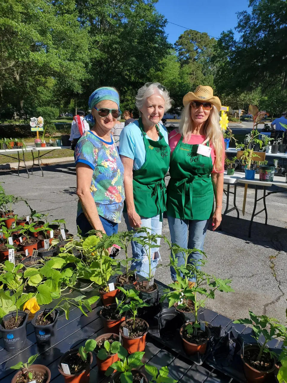 A group of neighborhood volunteers at last year's plant sale.