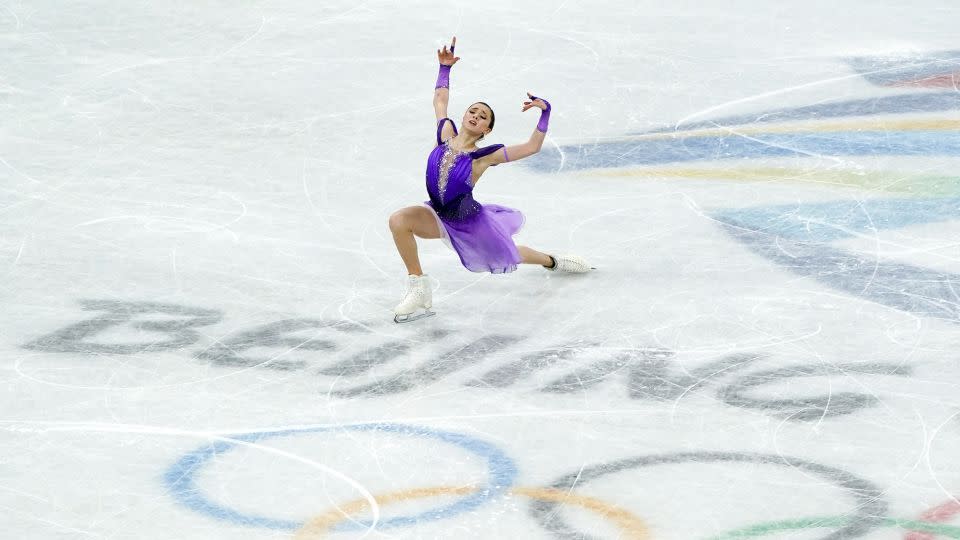 Valieva competing at the Beijing Winter Olympics. - Andrew Milligan/AP
