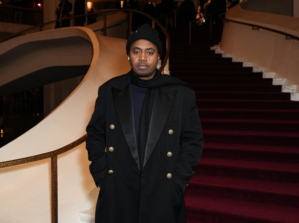 NEW YORK, NEW YORK – NOVEMBER 03: Nas attends the “X: The Life and Times Of Malcolm X” opening night at The Metropolitan Opera on November 03, 2023 in New York City. (Photo by John Nacion/Getty Images)