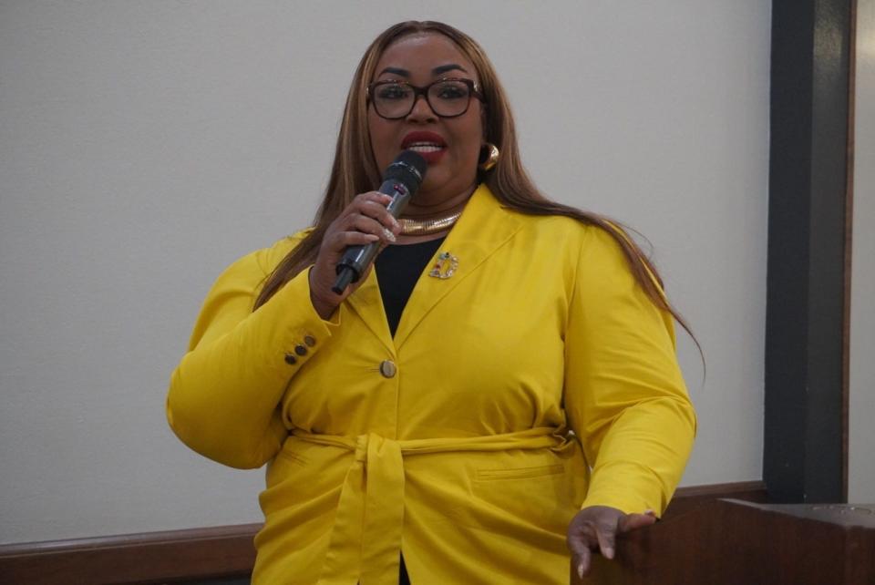 Seleaveya Dillard, daughter of Janice Dillard, talks about the power of testimony during the 25th Compassionate Outreach Ministries' Mothers and Daughters Luncheon on Saturday in Gainesville.
(Credit: Photos provided by Voleer Thomas)