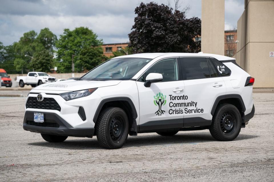 A view of a Toronto Community Crisis Service vehicle.