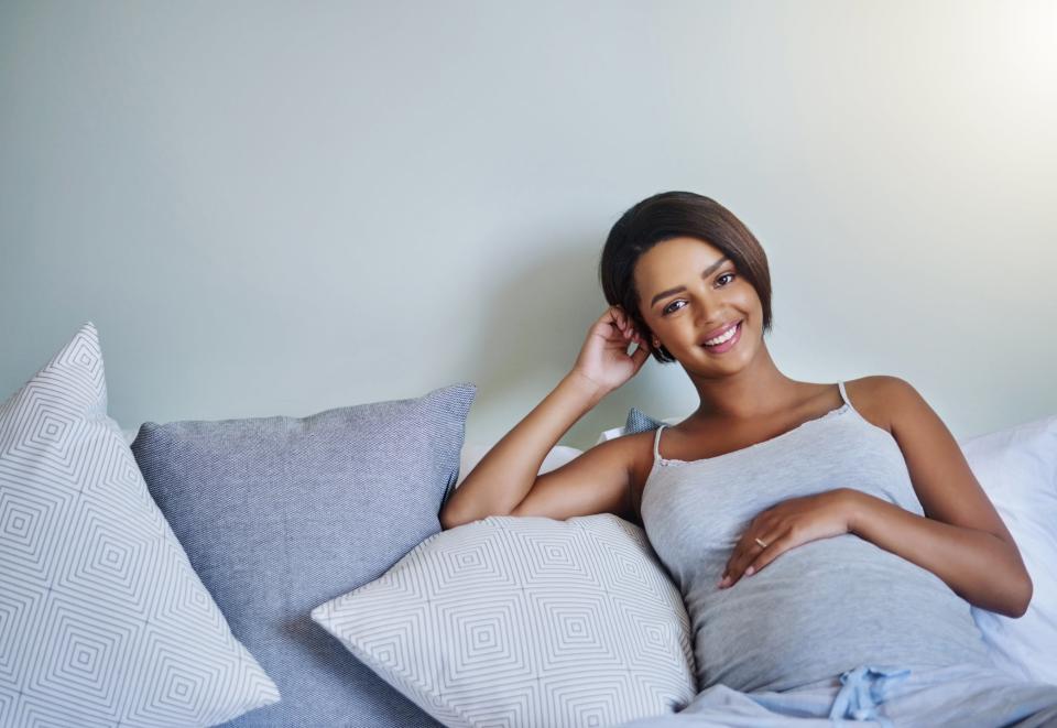 Relaxed pregnant woman