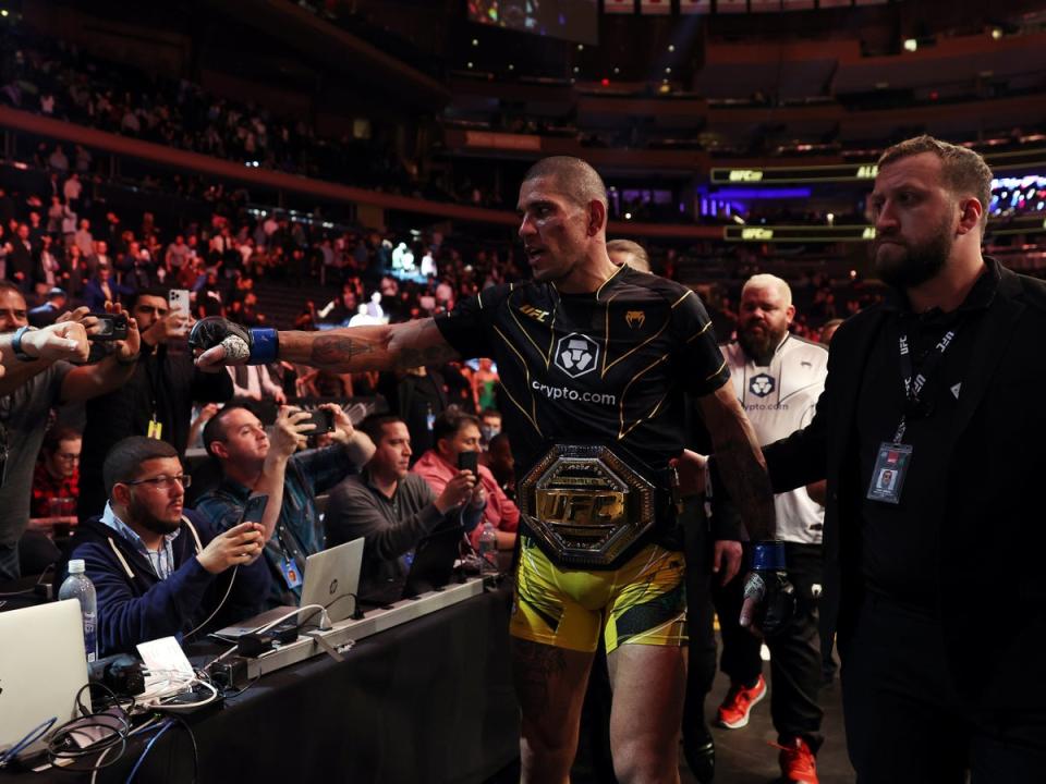 Alex Pereira leaves Madison Square Garden as the new UFC middleweight champion (Getty Images)