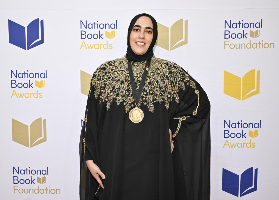 Huda Fahmy attends the 74th National Book Awards ceremony at Cipriani Wall Street on Wednesday, Nov. 15, 2023, in New York. (Photo by Evan Agostini/Invision/AP)