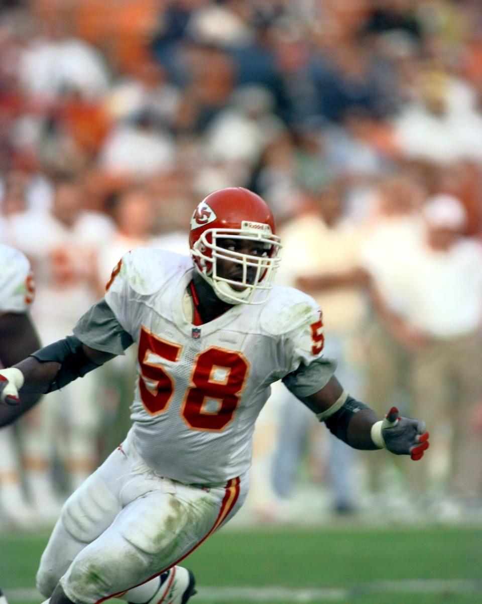 Derrick Thomas registered 126.5 sacks during his 11-season NFL career.