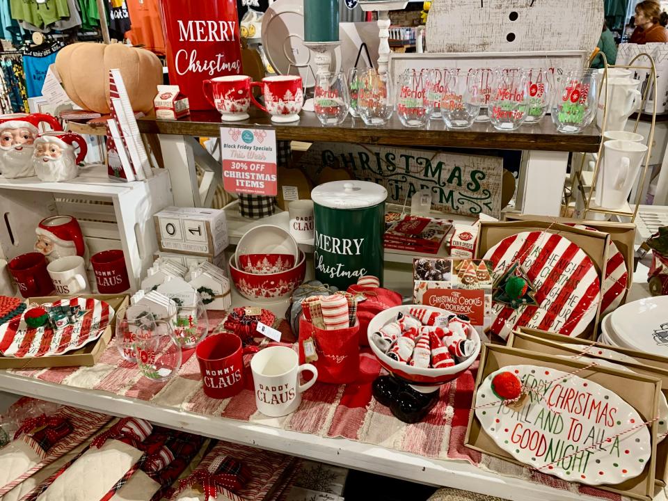 Christmas and other holiday-themed items are featured at Tin Cottage's new location on West 7th Street.