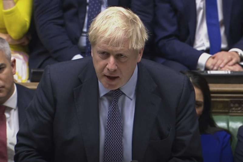 2019年10月19日，英國下議院表決首相強森（Boris Johnson）的新版脫歐協議（AP）