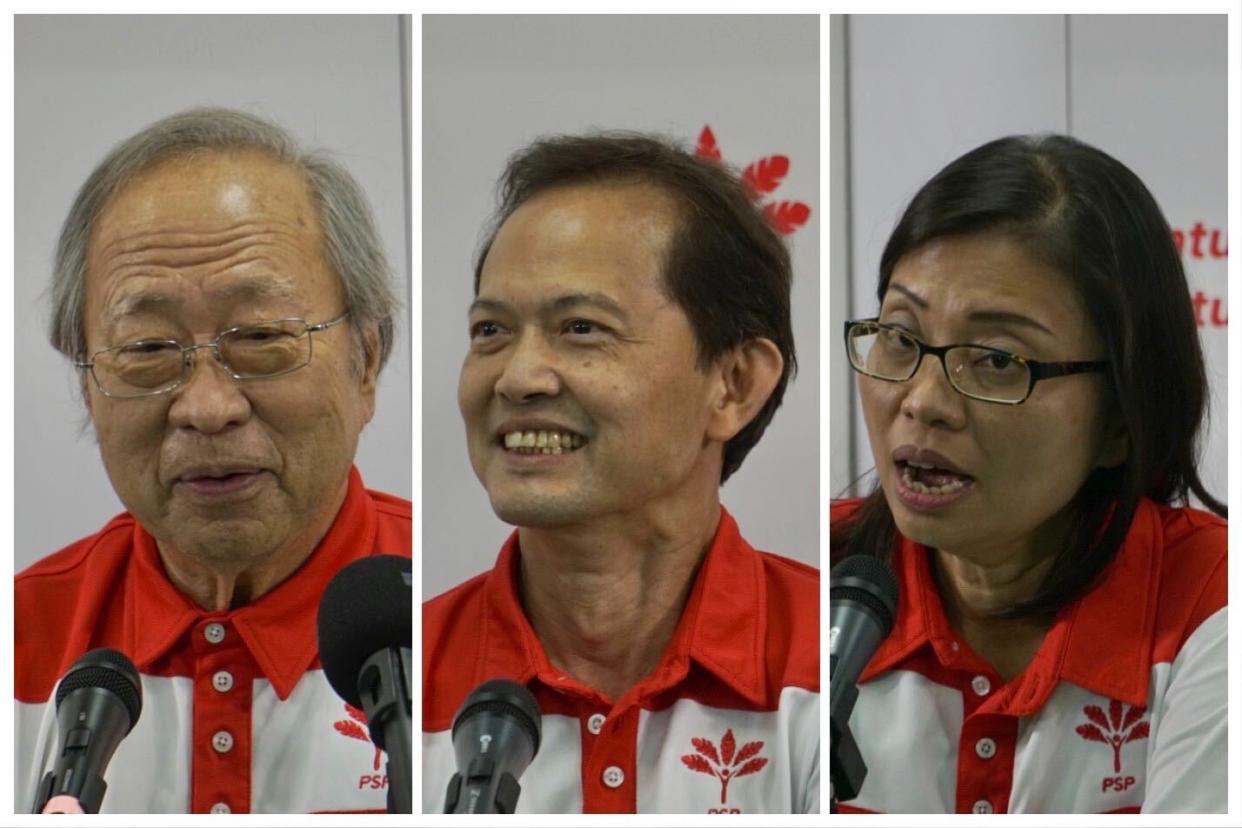 Progress Singapore Party on 14 July 2020 announced it has decided to accept two NCMP seats on offer following the 2020 General Election.  PHOTOS (L to R): Dr Tan Cheng Bock, Leong Mun Wai and Hazel Poa.