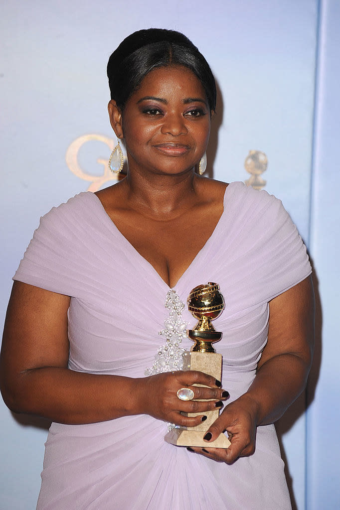 A closeup of Octavia Spencer