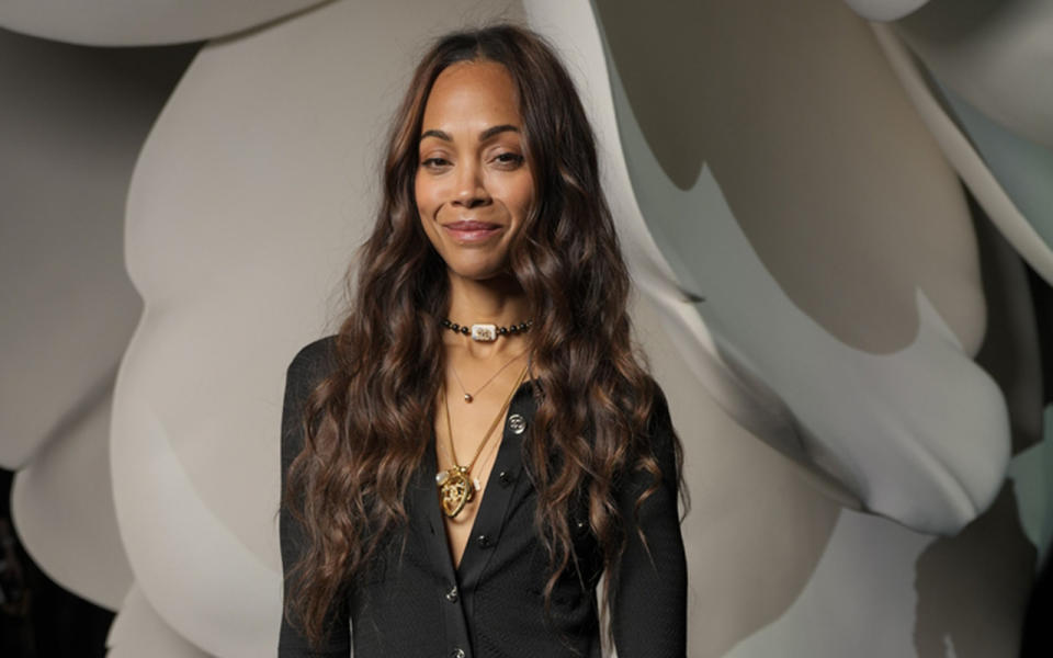 Zoe Saldana at Chanel Fall 2023 Ready To Wear Runway Show on March 7, 2023 at the Grand Palais Ephemere in Paris, France.