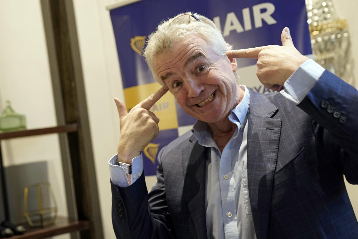 CEO of Ryanair Group, Michael O'Leary poses before the press conference at Sheraton Diana Majestic on January 23, 2024 in Milan, Italy.