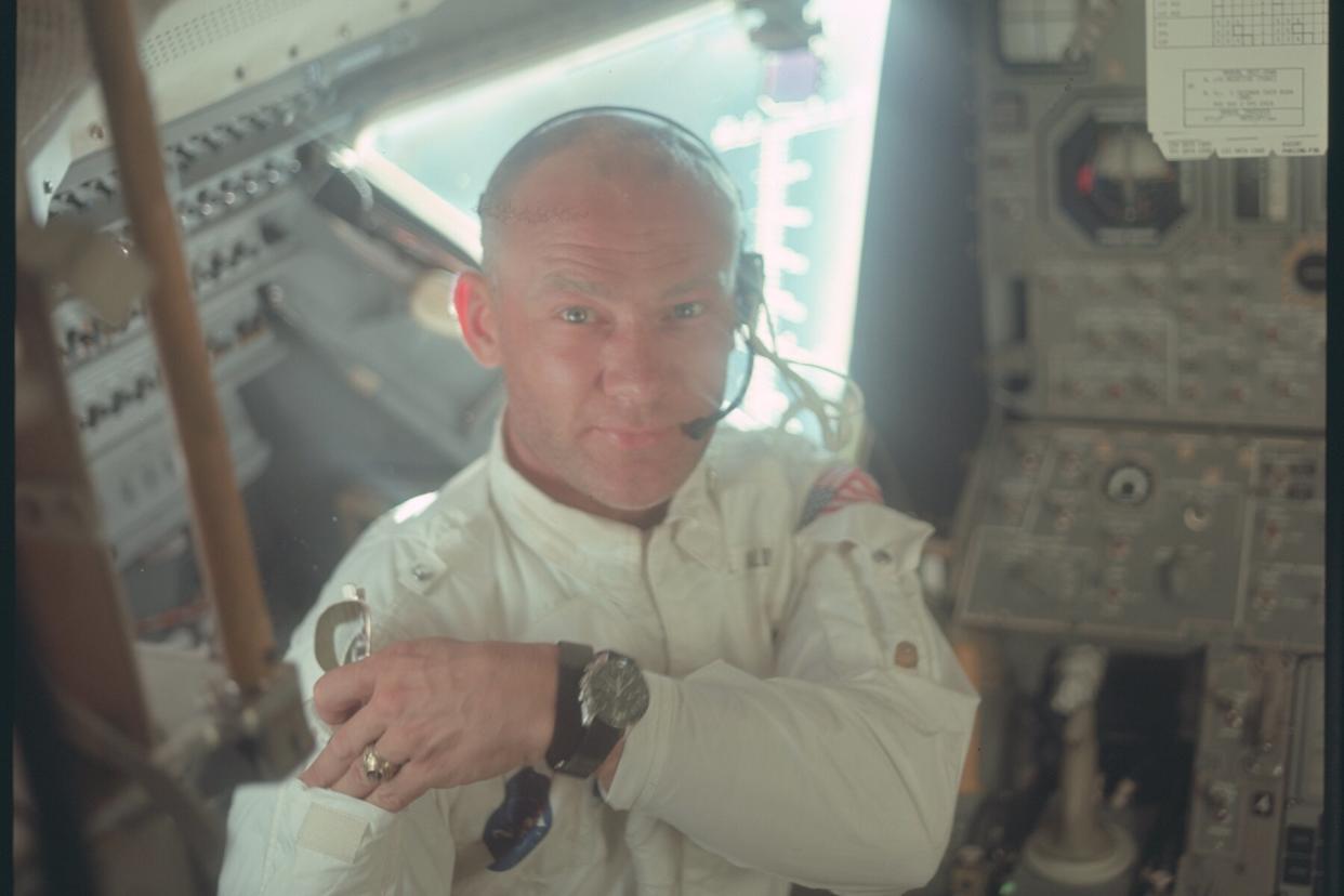 Buzz Aldrin on board Apollo 11