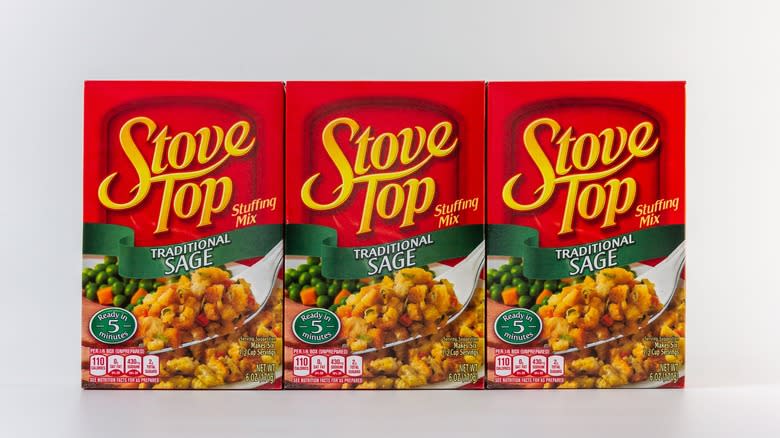 Boxes of Stove Top Stuffing