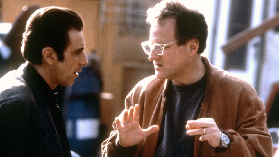 Al Pacino and director Michael Mann, on set of HEAT, 1995.