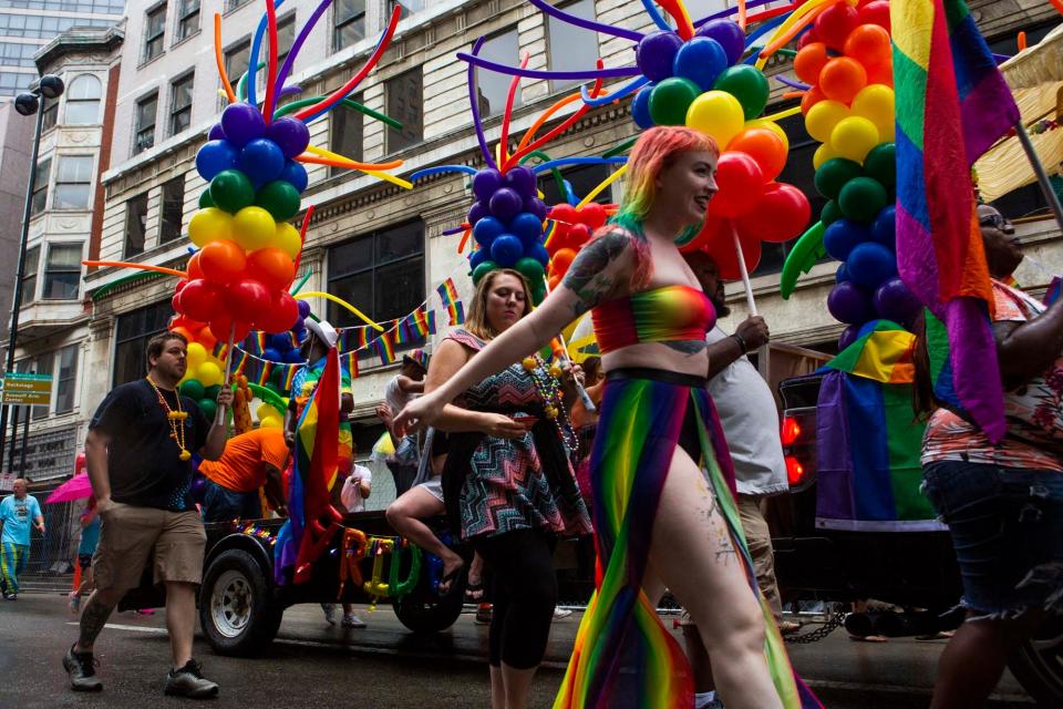 The Cincinnati Pride Parade on Vine Street on Saturday, June 22, 2019.