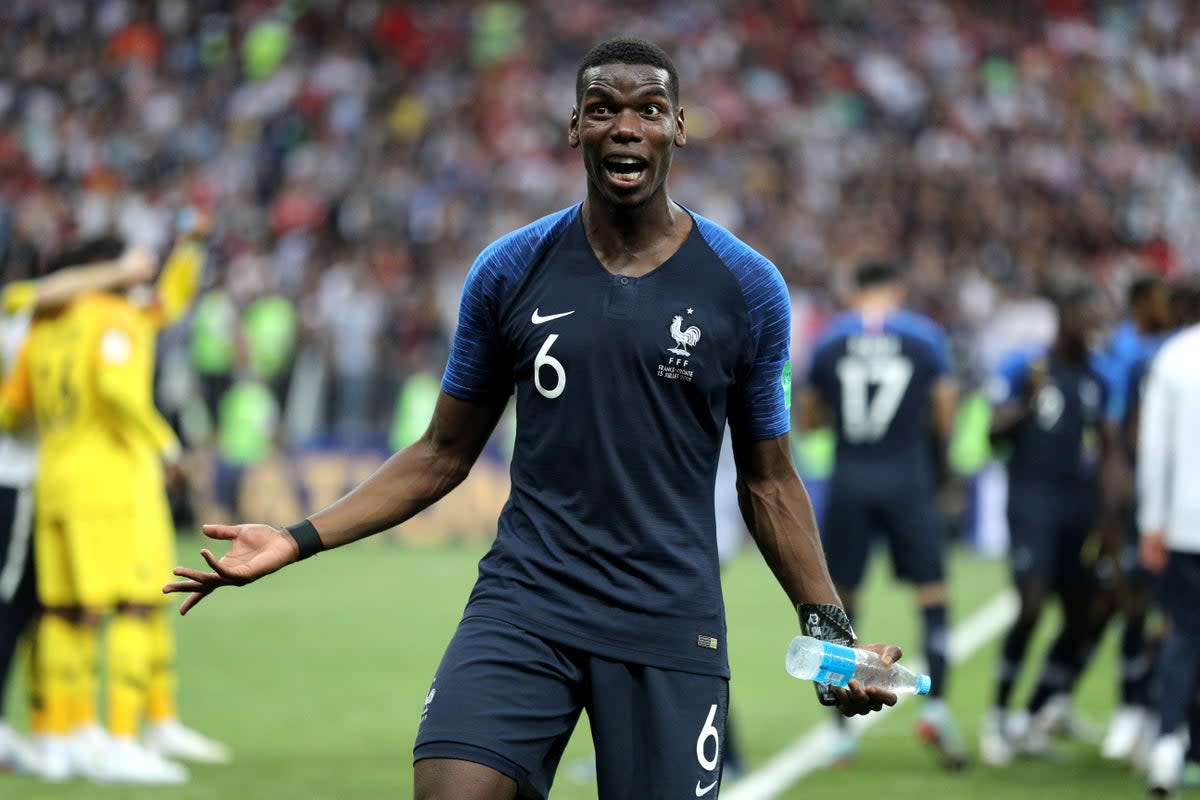 Paul Pogba is out of France’s opening Euro 2024 qualifiers against the Netherlands and the Republic of Ireland (Owen Humphreys/PA) (PA Archive)