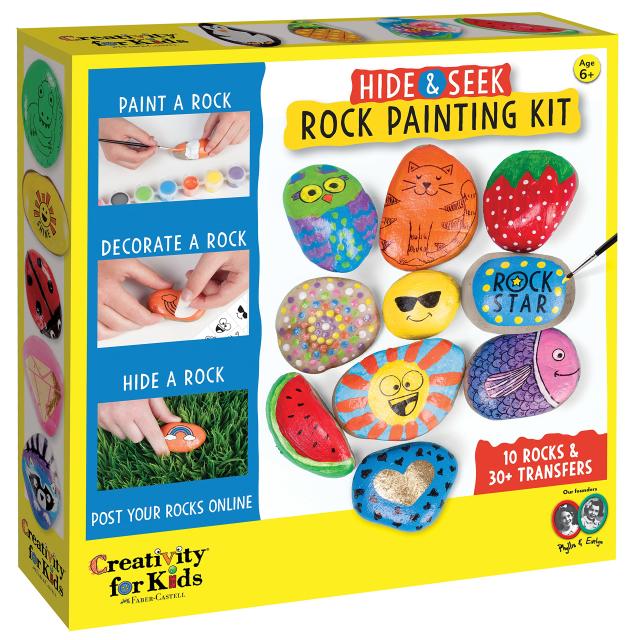 Rock Painting Kit for Children Age 3+ - Hide and Seek - Pet Rock