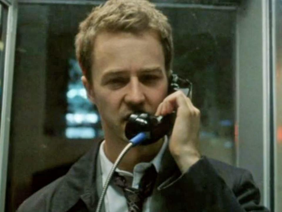 The narrator on the phone in "Fight Club" (1999).