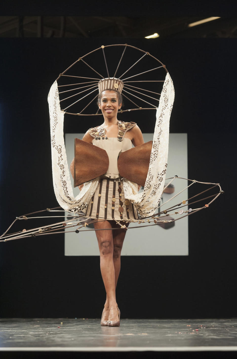 Elizabeth Tchoungui Walks the Runway During the Chocolate Fashion Show as a Part of the Salon Du Chocolat 2015