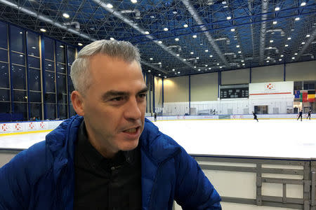 French Canadian coach Bruno Marcotte speaks with Reuters in Warsaw, Poland November 16, 2017. Picture taken November 16, 2017. REUTERS/Lidia Kelly