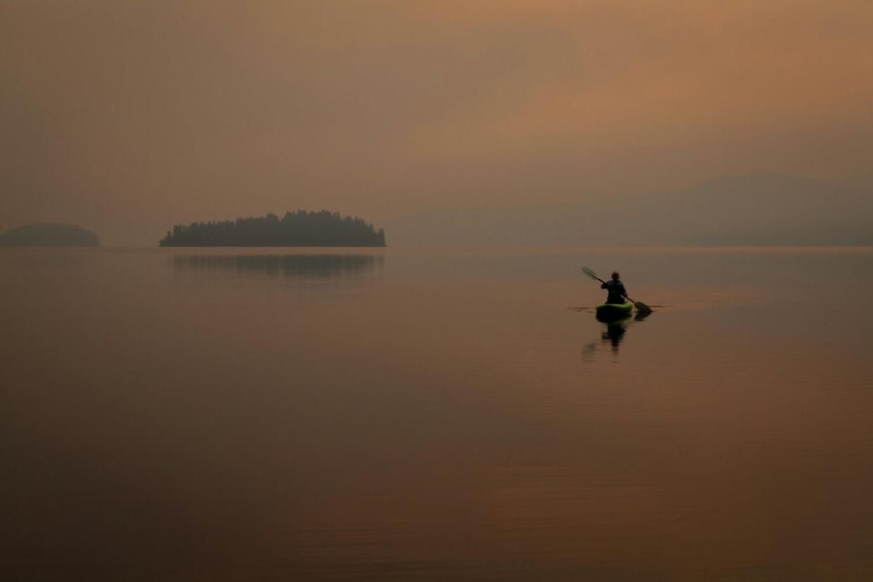 These wildfires in Canada have spread and are a health hazard. pictured: a hazy sky in Canada