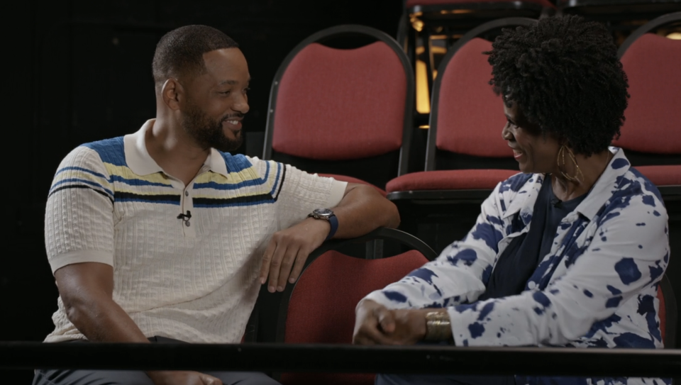 Smith and Hubert during the "Fresh Prince" reunion special