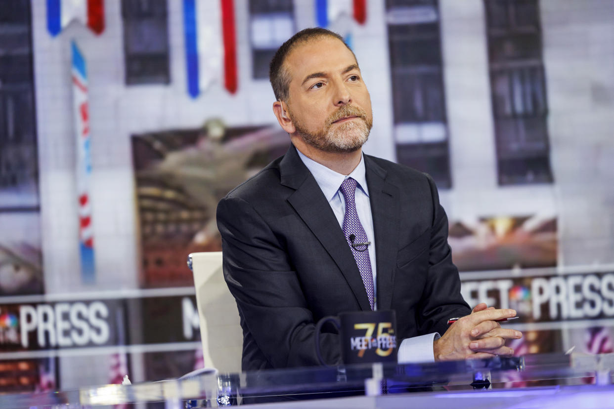 Chuck Todd hosts on “Meet the Press” on Nov. 6, 2022. (Peter Kramer / NBC)