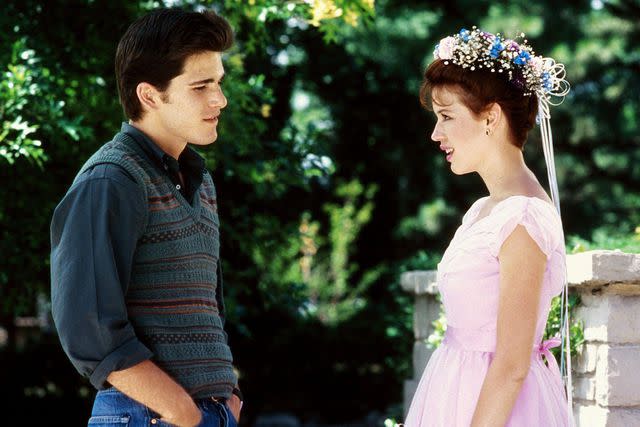 <p>Cinematic / Alamy Stock Photo</p> MICHAEL SCHOEFFLING and MOLLY RINGWALD in SIXTEEN CANDLES, 1984
