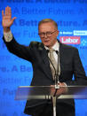 Labor Party leader Anthony Albanese speaks to supporters at a Labor Party event in Sydney, Australia, Sunday, May 22, 2022, after Prime Minister Scott Morrison conceding defeat to Albanese in a federal election. (AP Photo/Rick Rycroft)