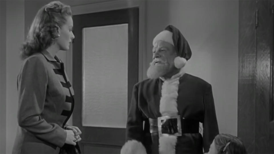 Edmund Gwenn in Miracle on 34th street as Santa.