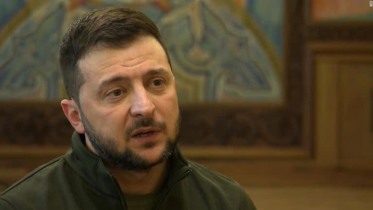 Zelensky en una entrevista con CNN.