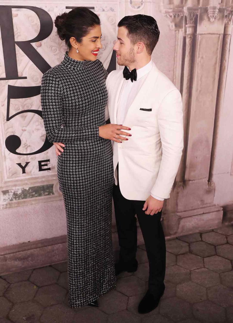 Nick Jonas and Priyanka Chopra at New York Fashion Week
