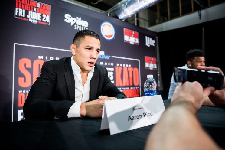 Aaron Pico will make his MMA debut on Saturday against Zach Freeman. (Photo credit: Bellator)