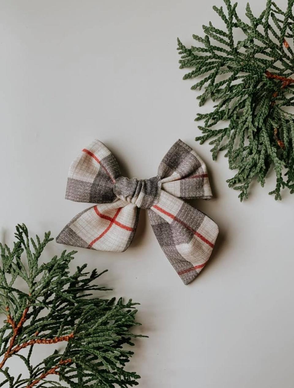 Sleigh Ride Bow by Wild Ivy Bows, from $3.50. 