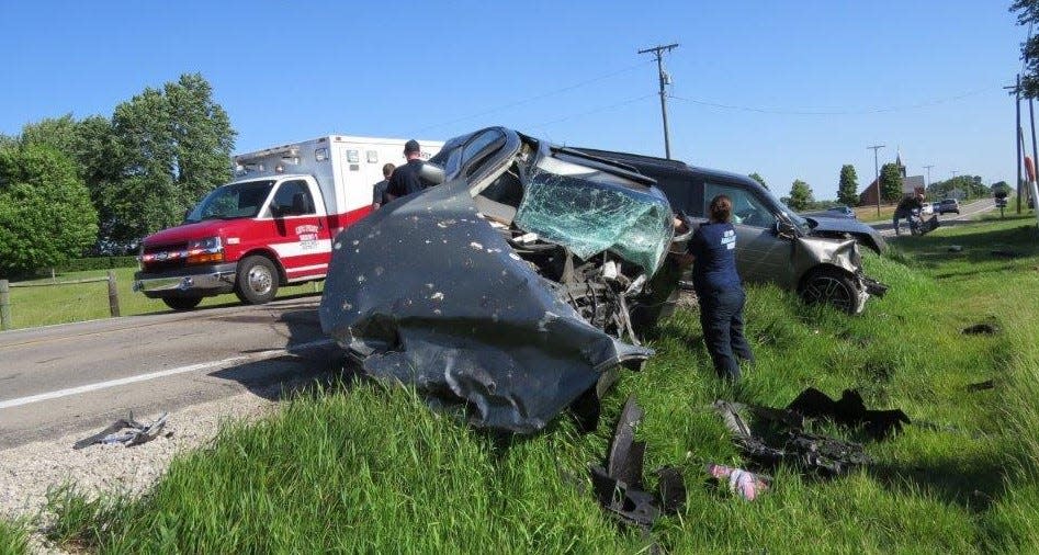 Latoya Griffea, 34, Bucyrus, was pronounced dead at the scene of a Tuesday morning crash on Ohio 4 south of Lemert Road, according to a news release from the Crawford County Sheriff's Office.