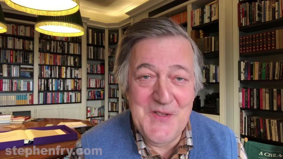 Eloquent: The star revealed he has undergone surgery (Stephen Fry / YouTube)