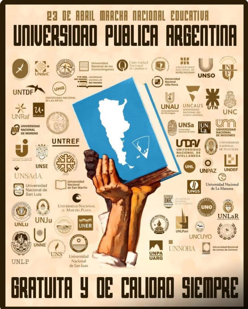 Flyer de la marcha federal universitaria