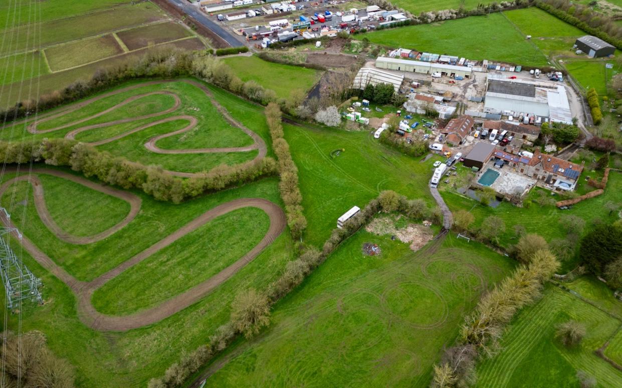 Aerial view of Mark Skuse's property